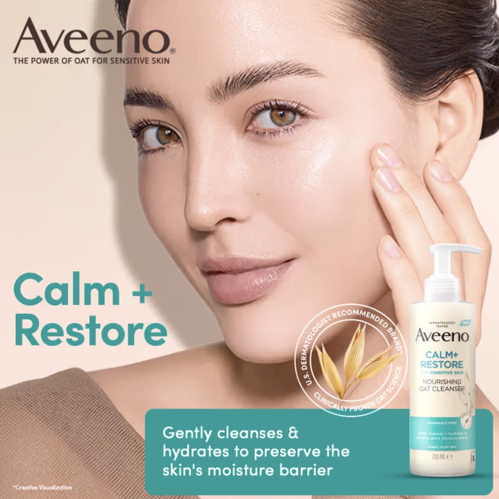 Aveeno Calm + Restore Nourishing Oat Cleanser 200 ml