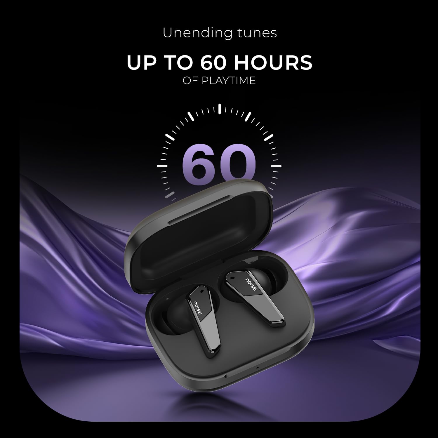 Noise Buds N1 Pro in-Ear Truly Wireless Earbuds with Metallic Finish, ANC(Upto 30dB), 60H of Playtime, Dual Pairing, Instacharge(10 min=200 min), BT v5.3(Chrome Black)
