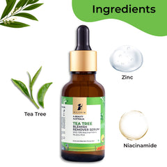 Pilgrim Tea Tree & 10% Niacinamide blemish-remover serum with Zinc PCA for acne prone skin | Acne scar reducing 10% Niacinamide serum for face | Women & Men | 30 ml