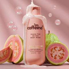 mCaffeine 1% Glycolic Acid Detan Body Wash 300ml | 2% Niacinamide, 3% Kojic Acid-Glutathione | Bodywash for Women & Men| Brightens, Hydrates, Reduces Dark Spots & Evens Tone