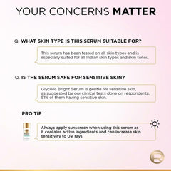 L'Oreal Paris Glycolic Bright 8% [Melasyl + Niacinamide] Face Serum for Brightening Dark Spots 30ml
