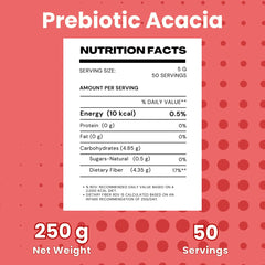 Gutbasket Acacia Powder Prebiotic (250g) - Prebiotic Fiber Supplement for Digestive Health & Gut Wellness - Vegan, Gluten-Free, Non-GMO - Nourishes Gut Microbiome, Easy on Your Gut
