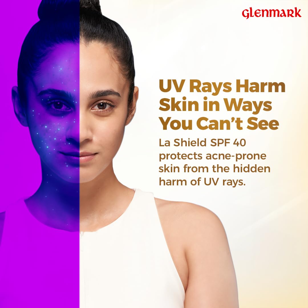 La Shield SPF 40 PA+++ Mineral Sunscreen Gel | Superior Matte Finish | Oil-free | Lightweight | No white cast | For Acne Prone, Oily or sensitive skin |Dermatologist Prescribed | 50g
