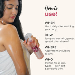 THE LOVE CO Japanese Cherry Blossom In-Shower Body Moisturizer | Coconut Oil & Shea Oil | For All Skin Types | Hydrates & Plumps | Reduces Dryness & KP Bumps | Non-Greasy (250ml)
