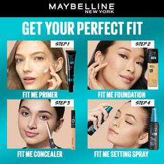 Maybelline New York Setting Spray, Transfer-proof, 24H Oil-Control Formula With Witch Hazel, Fit Me Matte + Poreless, 60 ml