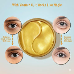 ETSAP Hydra Anti Wrinkle Eye Serum Patch| Treats Dark Circles, Fine Lines And Wrinkles | Enriched With Collagen And Aloe Vera Extract | Shade -Gold, 60 Pcs