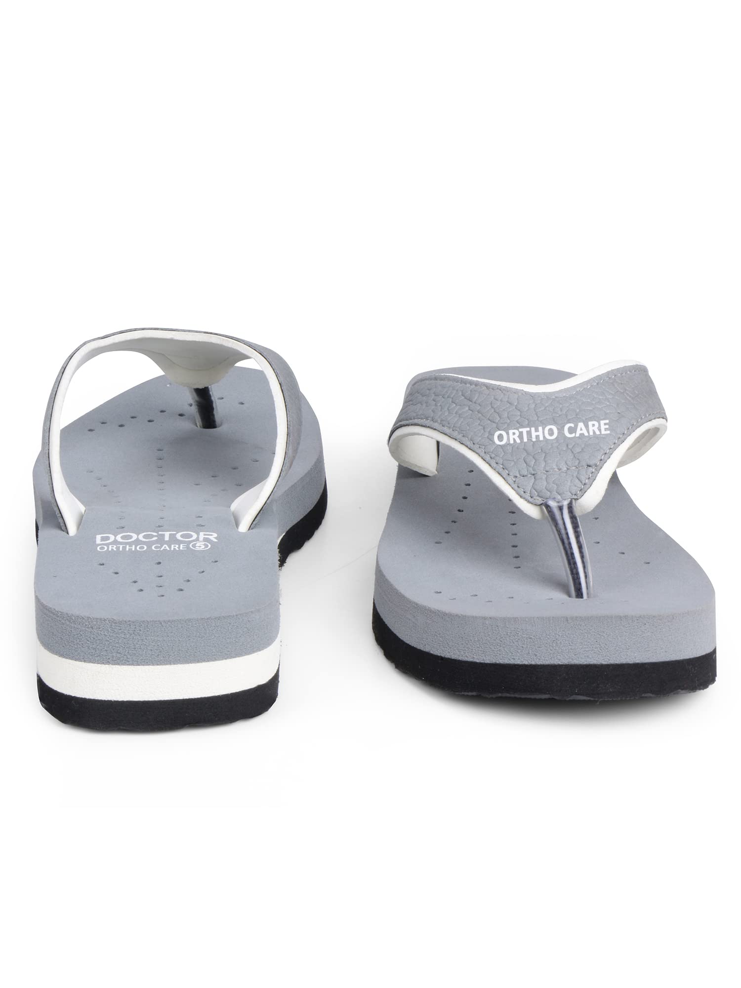 DOCTOR EXTRA SOFT Chappal Care Orthopaedic and Diabetic Comfort Doctor Flip-Flop and House Slipper's for Women's OR-D-18-GREY-4 UK