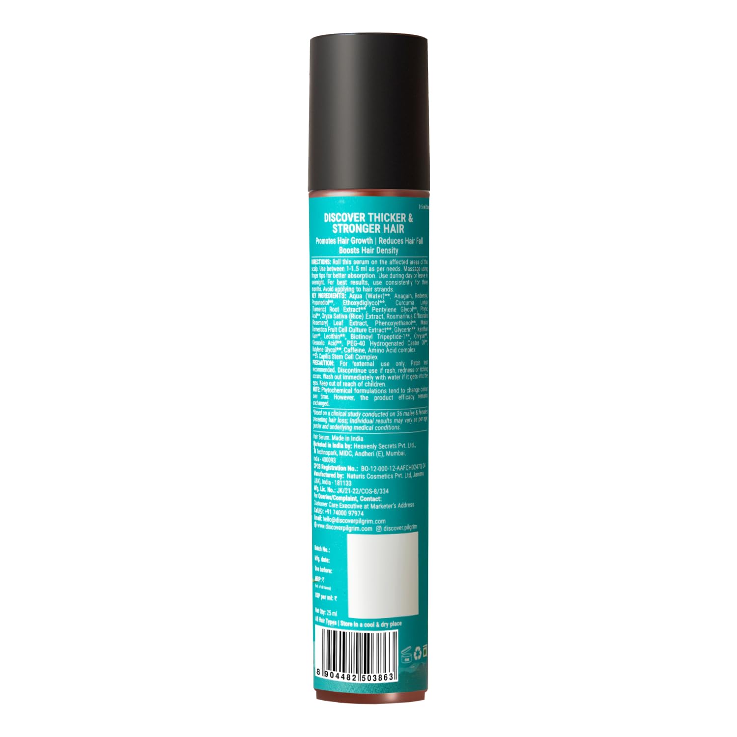 Pilgrim Advanced Hair Growth Serum Roll On with Redensyl & AnaGain - 25ml