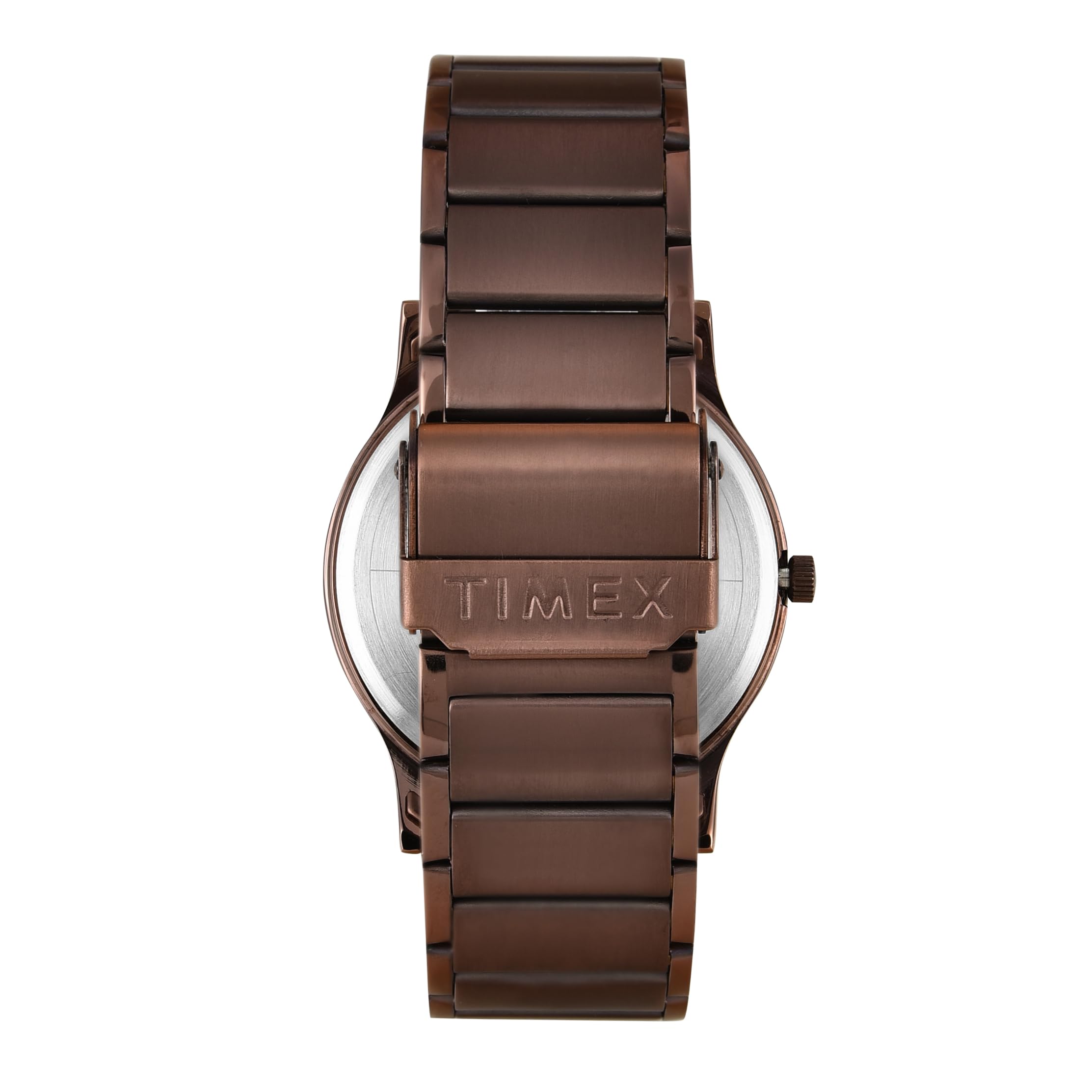 TIMEX Men Stainless Steel Brown Round Analog Dial Watch- Tw000R461, Band Color-Brown