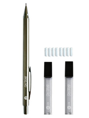 BRUSTRO Mechanical Pencil Set | HB-20 leads, 2B-20 leads,Spare eraser 8 units|Tip size 0.7 mm | Ideal for Students,Adults, Home, School, Office Use |Writing, Sketching, Drawing,Mandala Art