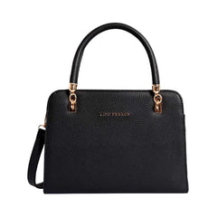 Lino Perros Black Faux Leather Handbag (Black)
