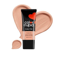 Color Cupid Truly Me Liquid Foundation | High Coverage, Easy Blend | Everyday Comfort, Longwear, Second skin finish | Triple power of Niacinamide, Ceramides and Hyaluronic Acid | Cappuccino | 30ml