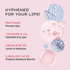 Hyphen Tinted Lip Balm - Hazel | 1% Vitamin E, 2% Squalane & Peptides | Brightening Lip Balm for Dark Lips | 24h Moisturization & Hydration for Dry & Chapped Lips - 10 g, Brown