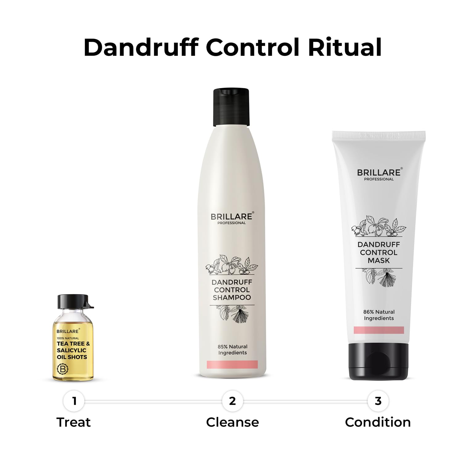 Professional Dandruff Control Shampoo | Anti Dandruff Shampoo for Women & Men | Shampoo for Dandruff & Itchy Scalp Relief | Reduces Flakes from 1st Wash | 300 ml