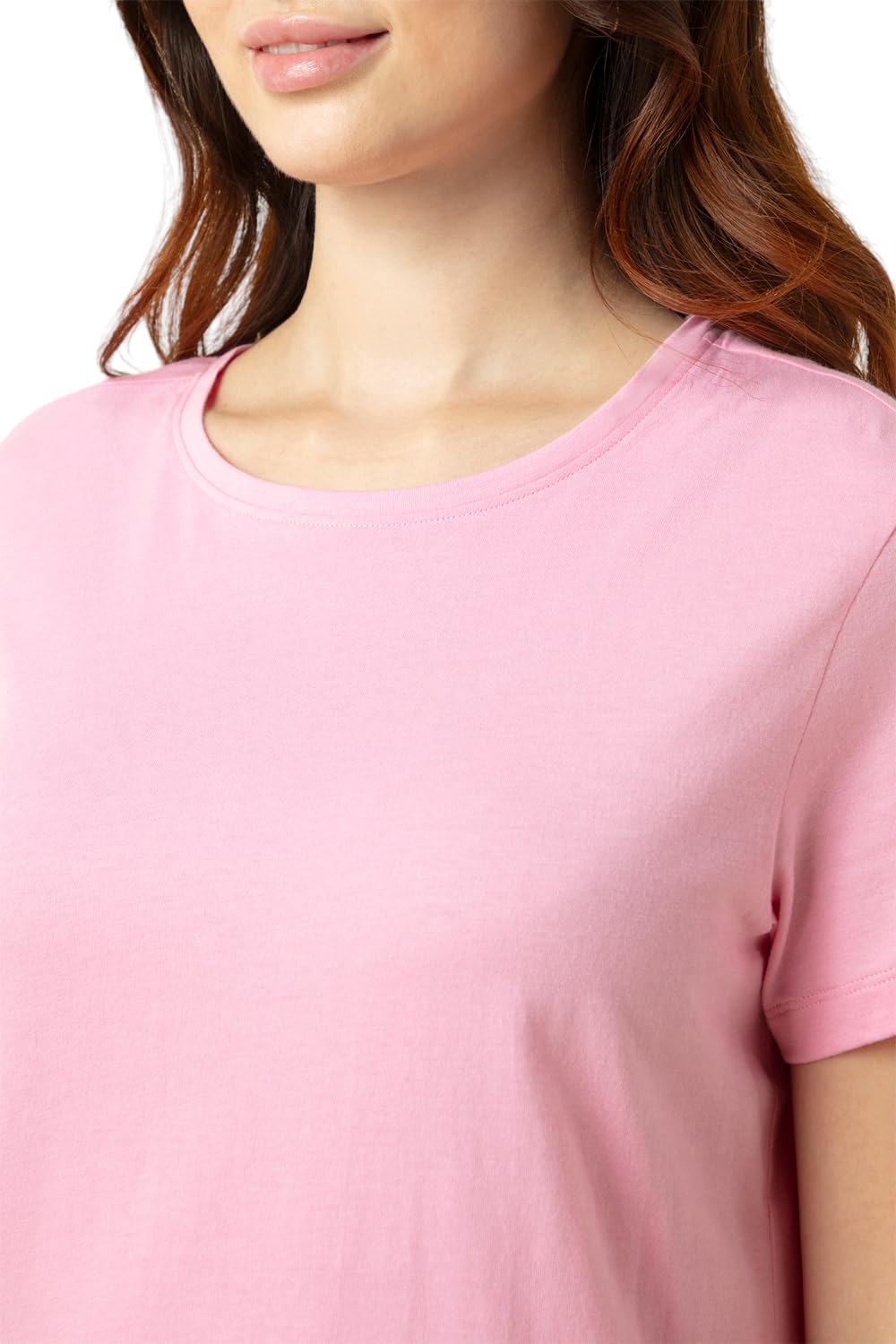 Van Heusen Women's Cotton Relaxed Fit Lounge T Shirt - Relax Fit, Round Neck, Short Sleeves