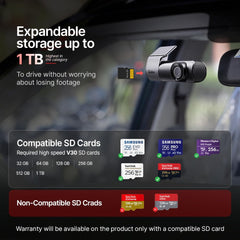 Qubo (2025 Edition) Car Dash Camera Pro 2K Resolution QHD Dash Cam from Hero Group | Made in India | USB Input | Wide Angle View | G-Sensor | Wi-Fi | Emergency Recording | Supports Up to 1 TB SD Card