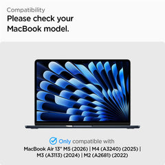 Spigen for MacBook Air 13 Inch Case M5 (2026), MacBook Air 13 Inch M4/M3/M2 (2025-2022), Thin Fit Transparent Protective Hard Shell Case Cover, 13.6 Inch, A3240 A3113 A2681, Crystal Clear