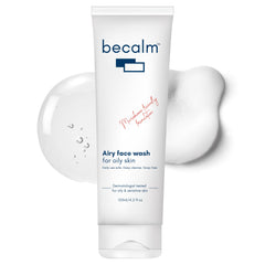 Becalm Daily Salicylic Acid Face Wash for Oily & Acne Prone Skin | Airy face wash for Men & Women | Soap & Sulphate free | Microbiome friendly | With Quaternium - 73 & Prebiotic | No fragrance(125 ml)