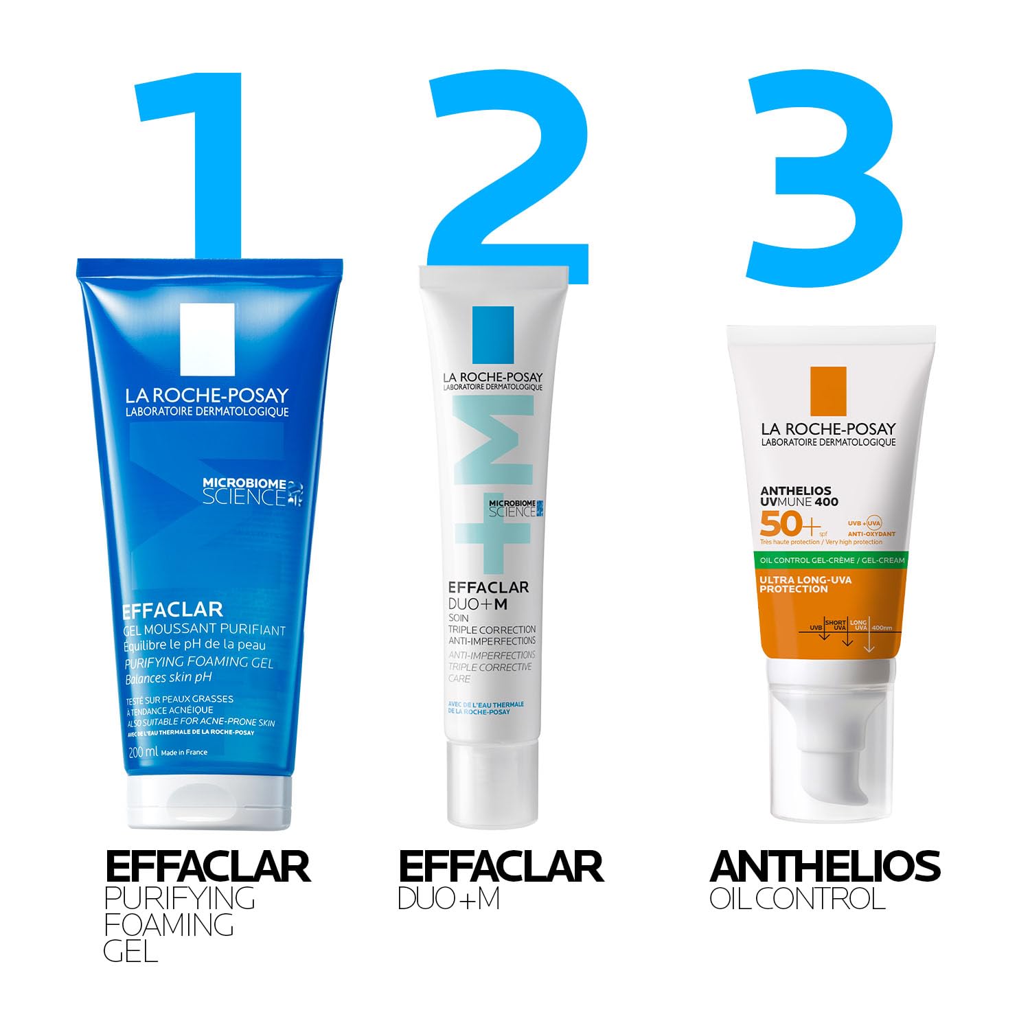 La Roche-Posay Effaclar Purifying Anti-Acne Gel Face Wash | Gentle Purifying Cleanser for Oily, Acne-Prone Skin with Zinc & Thermal Spring Water, 200 ml