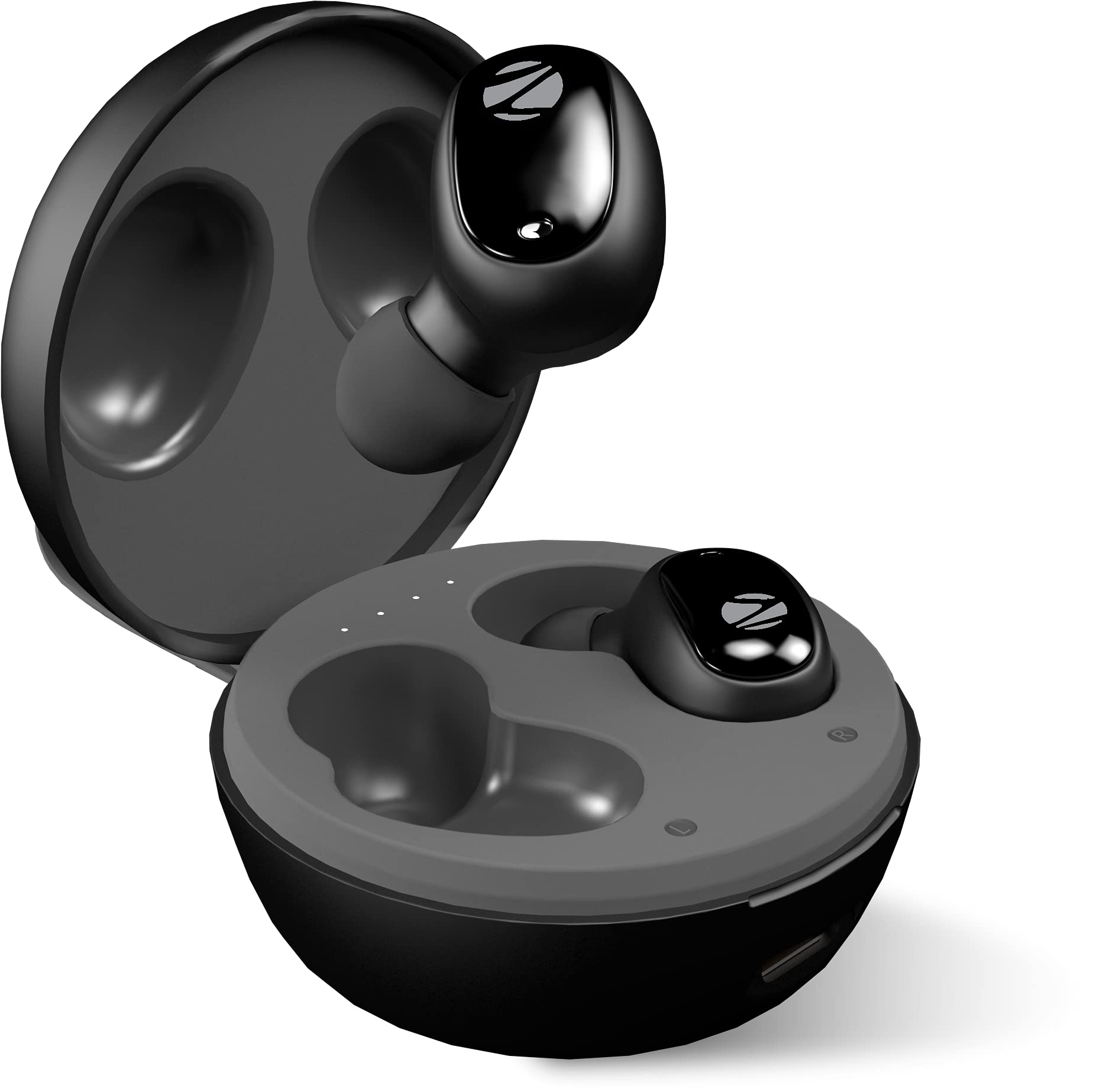 ZEBRONICS ZEB-SOUND BOMB 1 TWS Earbuds with BT5.0, Up to 12H Playback, Touch Controls, Voice Assistant, Splash Proof with Type C Portable Charging Case (Black) - Electronics from ZEBRONICS - Shop in Sri Lanka at Arcade.lk