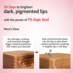 Chemist At Play's Cherry Lip Balm| Repairs Chapped Lips Brightens Dark Lips | 1% Kojic Acid| SPF 50 PA++++| For men and women| 4.5gm