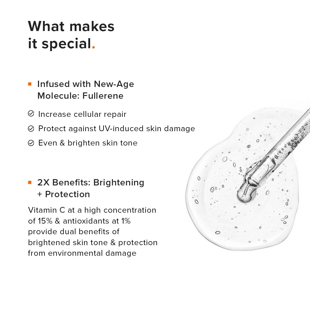 Minimalist 16% Vitamin C Face Serum – Brightening & Glow-Boosting Formula with Vitamin E, Ferulic Acid & Fullerenes, Antioxidant Boost for Radiant Skin (20 ml)