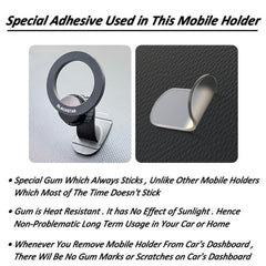 Blackstar Air-Safe Dash : MagSafe Compatible Magnetic Mobile Phone Holder for Car Dashboard with 540° Angle Rotation and Strong Magnetic Power -Car Phone Mount Stand- Compatible with All Mobile