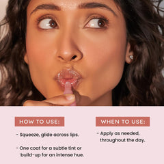 Hyphen Tinted Lip Balm - Hazel | 1% Vitamin E, 2% Squalane & Peptides | Brightening Lip Balm for Dark Lips | 24h Moisturization & Hydration for Dry & Chapped Lips - 10 g, Brown