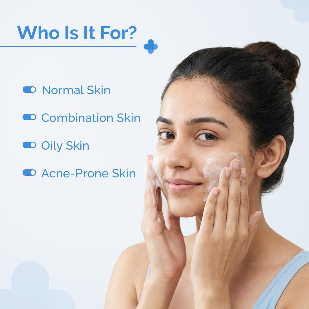 The Derma Co 2% Sali-Cinamide Anti-Acne Face Wash | With 2% Salicylic Acid & 2% Niacinamide I Treats Active Acne & Fades Marks I For Oily & Combination Skin I Power of 2 Actives | For Men & Women | 200 ml
