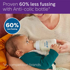 Philips Avent Anti-Colic Plastic Baby Feeding Bottle |125ml - Pack of 1 | Anti - Colic Value Reduces Colic and Discomfort | SCY100/10
