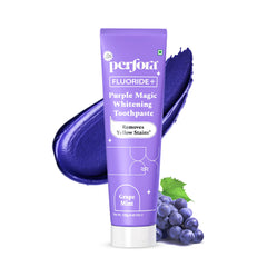Perfora Purple Whitening Toothpaste-125g | Purple Toothpaste For Teeth Whitening | Teeth Stain Remover | Enamel Safe & Effective Teeth Whitener Oral care | Grape Mint