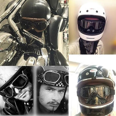 SARTE Motorcycle Riding Goggles Vintage Glasses Anti-Scratch Eyewear Harley Bike Goggles Retro Motorcross Helmet Goggle for Men Women Adult (Pack of 1) (Yellow)