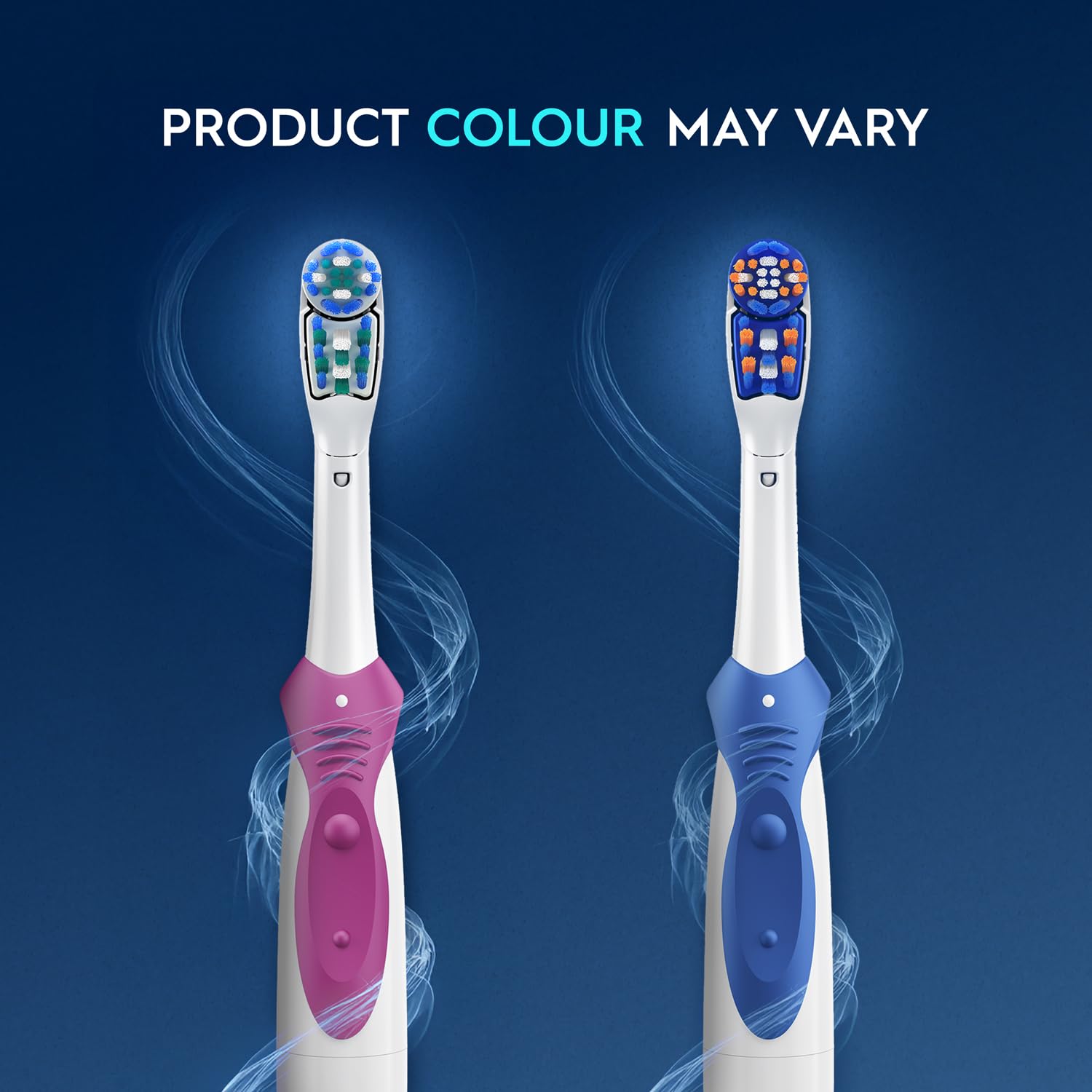 Oral B Cross Action AA Battery Electric Toothbrush for Adults, 90 Day Battery, IPX7 Water Resistant, Soft Crisscross Bristles (Blue, 1)