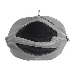 Metro Grey Faux Leather Premium Zipper Casual Sling Bag For Women