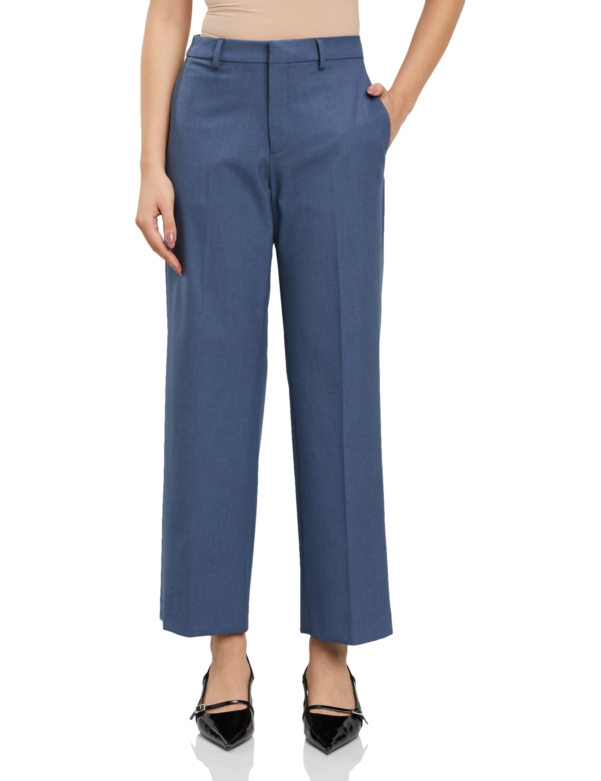 Symbol Premium Women's Wide Leg 4-Way Stretch Formal Trousers | Flexi-Waist | Waistband Gripper | Desk-to-Dinner (Available in Plus Sizes)
