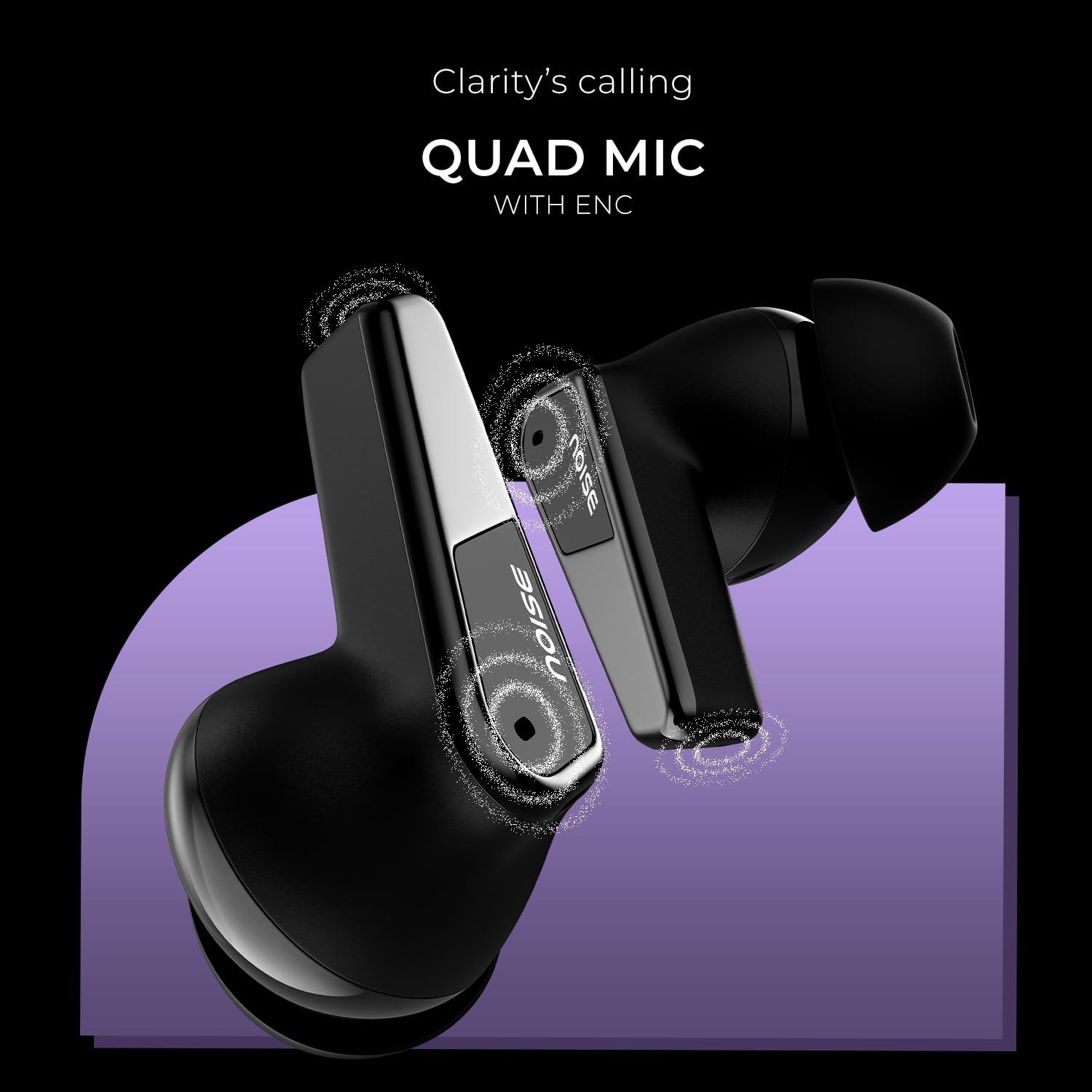 Noise Buds N1 Pro in-Ear Truly Wireless Earbuds with Metallic Finish, ANC(Upto 30dB), 60H of Playtime, Dual Pairing, Instacharge(10 min=200 min), BT v5.3(Chrome Black)