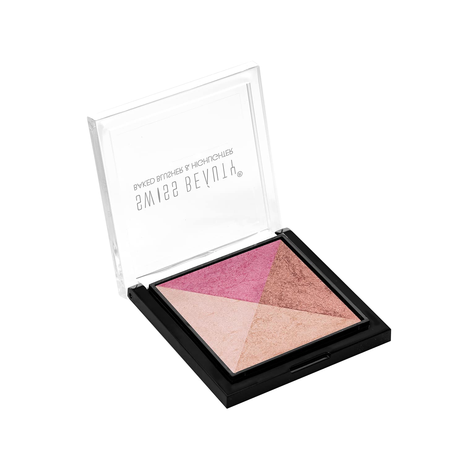 Swiss Beauty Mini Baked Shimmer Blusher And Highlighter Palette For Face Makeup| Multicolor-5, 7 Gm
