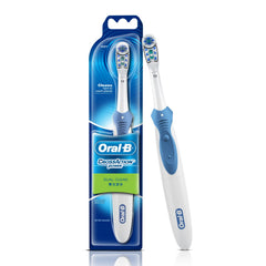 Oral B Cross Action AA Battery Electric Toothbrush for Adults, 90 Day Battery, IPX7 Water Resistant, Soft Crisscross Bristles (Blue, 1)