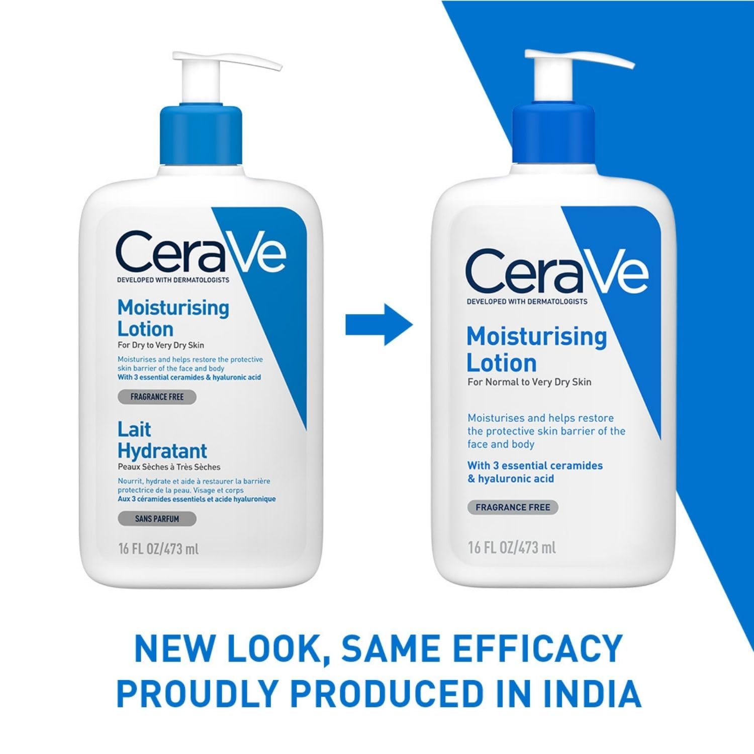 CeraVe Moisturizing Lotion For Normal to Dry Skin (473ml) - Formulated With 3 Essential Ceramides And Hyaluronic Acid | Non-Comedogenic, Oil Free And Fragrance-Free Body Lotion