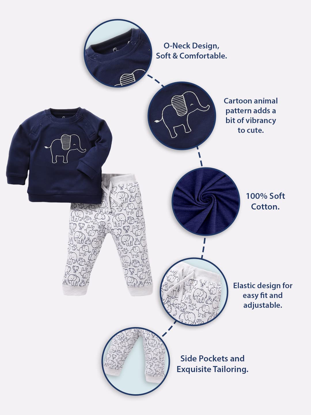 BABY GO Unisex Baby Clothing Set