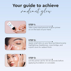 Million Colors Illuminating Strobe Cream for Face | Rose Gold Strobe Cream + Primer + Face Highlighter | Hydrating Makeup Base with SPF | 30Ml