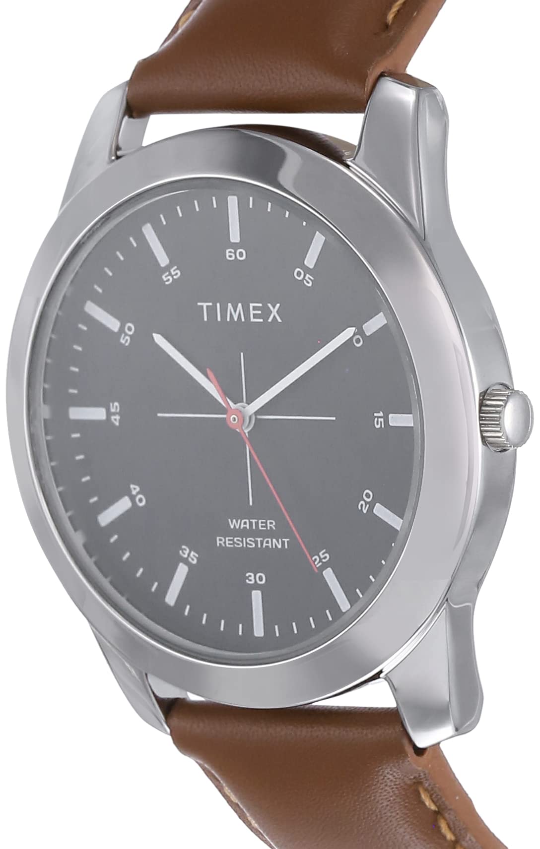 TIMEX Men Leather Analog Black Dial Watch-Tw00Zr264E, Band Color-Brown - Watch from TIMEX - Shop in Sri Lanka at Arcade.lk