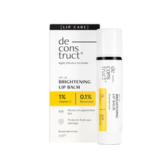 Deconstruct Brightening Lip Balm with SPF 30 | For Dark, Pigmented, Dry, Flaky Lips | Brightens Pigmented Lips | Vitamin C for Dark Lips | SPF 30 for Sun Damage and Discoloration | Unisex (4 gm)