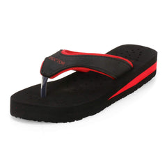 DOCTOR EXTRA SOFT Care Diabetic Orthopedic Pregnancy Flat Super Comfort Dr Flipflops and House Slippers For Women's and Girl's D-18-Black Red-9 UK