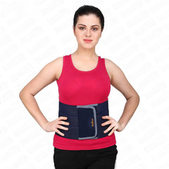 DOLTAS Abdominal Belt - Postpartum Tummy Reduction Belt for Women | Lower Back Pain Relief Belt | Abdomen Binder & Belly Support Band for Lumbar Sacral Support & Waist Shaping Navy Blue (Universal)
