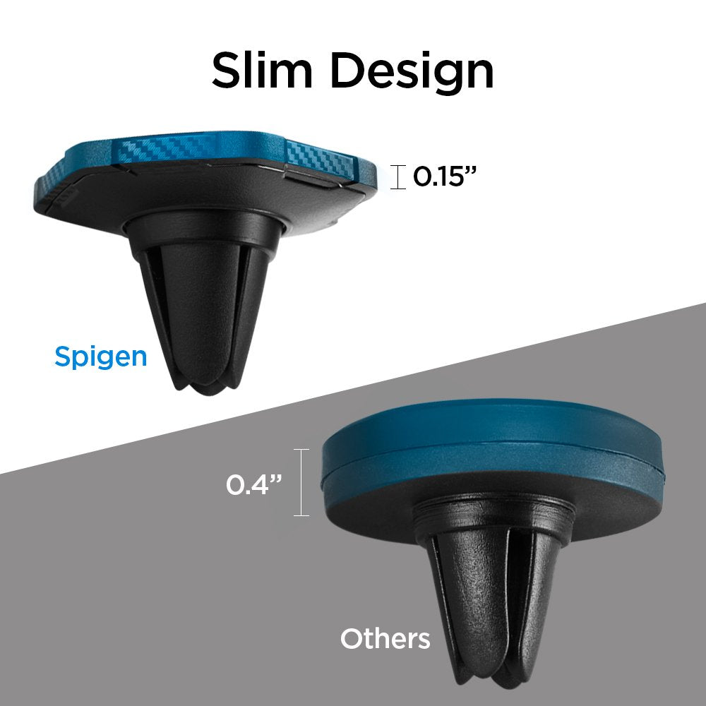 Spigen Air Vent Car Mobile Holder [Strong Magnet][Compact Design][Stable Hold][Metal Plate Included] Compatible with Most Smartphone Devices - Black