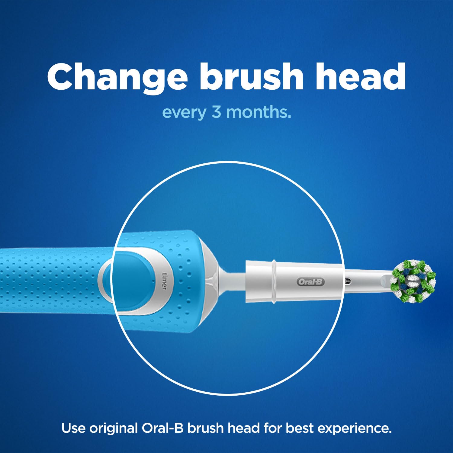 Oral-B ORIGINAL Cross Action Electric Toothbrush Soft Replacement Brush Heads [10X POWERFUL THAN COMPATIBLE PRODUCTS] For Vitalty,Pro,Smart Series, 2 refills, Deep clean between teeth