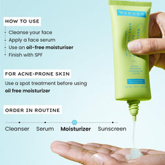 Hyphen 2% Cica Exosomes Oil-Free Moisturizer | Winter Skincare | 10X Deeper Hydration | Lightweight Water Gel with 5% Niacinamide | Controls Oil, Non-Comedogenic | Acne-Prone, Dry & Oily Skin - 50ml