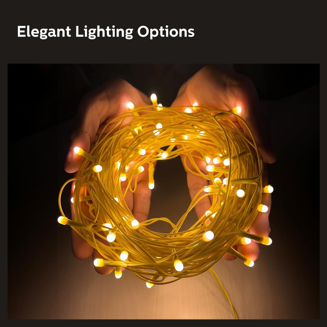 PHILIPS Starlit 12 Meter 72 LEDs String Light for Decoration | Decorative LED String Light | Warm White, Pack of 1
