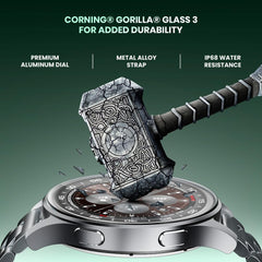 Prowatch Newly Launched Xtreme with Enhanced Fitness Features - 1.43" AMOLED AOD Display | Inbuilt GPS, Altimeter, Barometer & Compass | Body Energy Features| Corning Gorilla Glass 3 (Silicone)